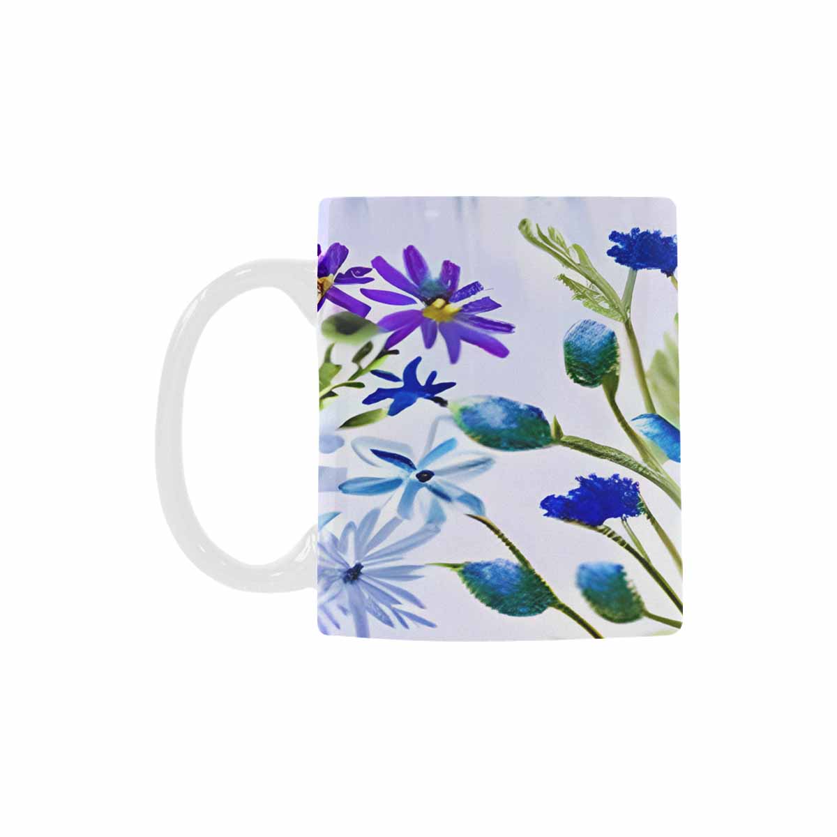 USA made Quality Mug, coffee mug, tea cup, Bright florals, Set 1, Design 6