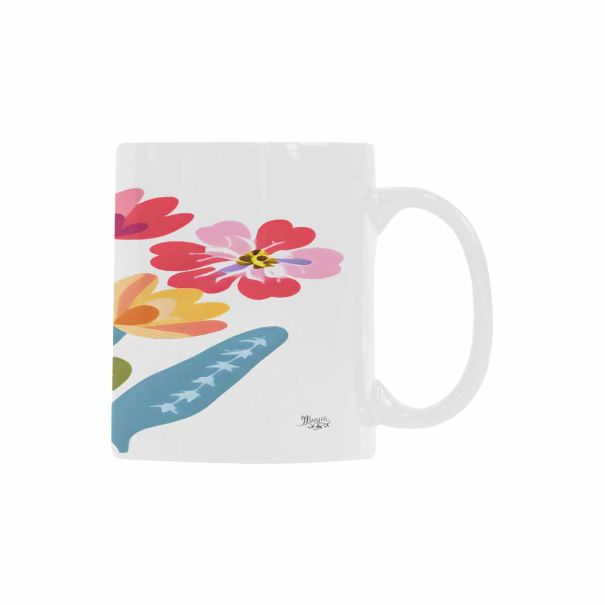 Quality Mug, coffee mug, tea cup, Bright florals, Set 2, design 51