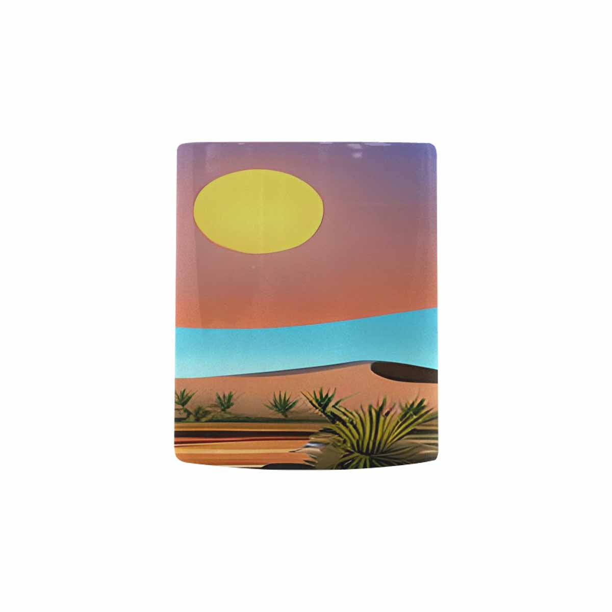 Coffee Mug, tea cup, desert scene, design 77