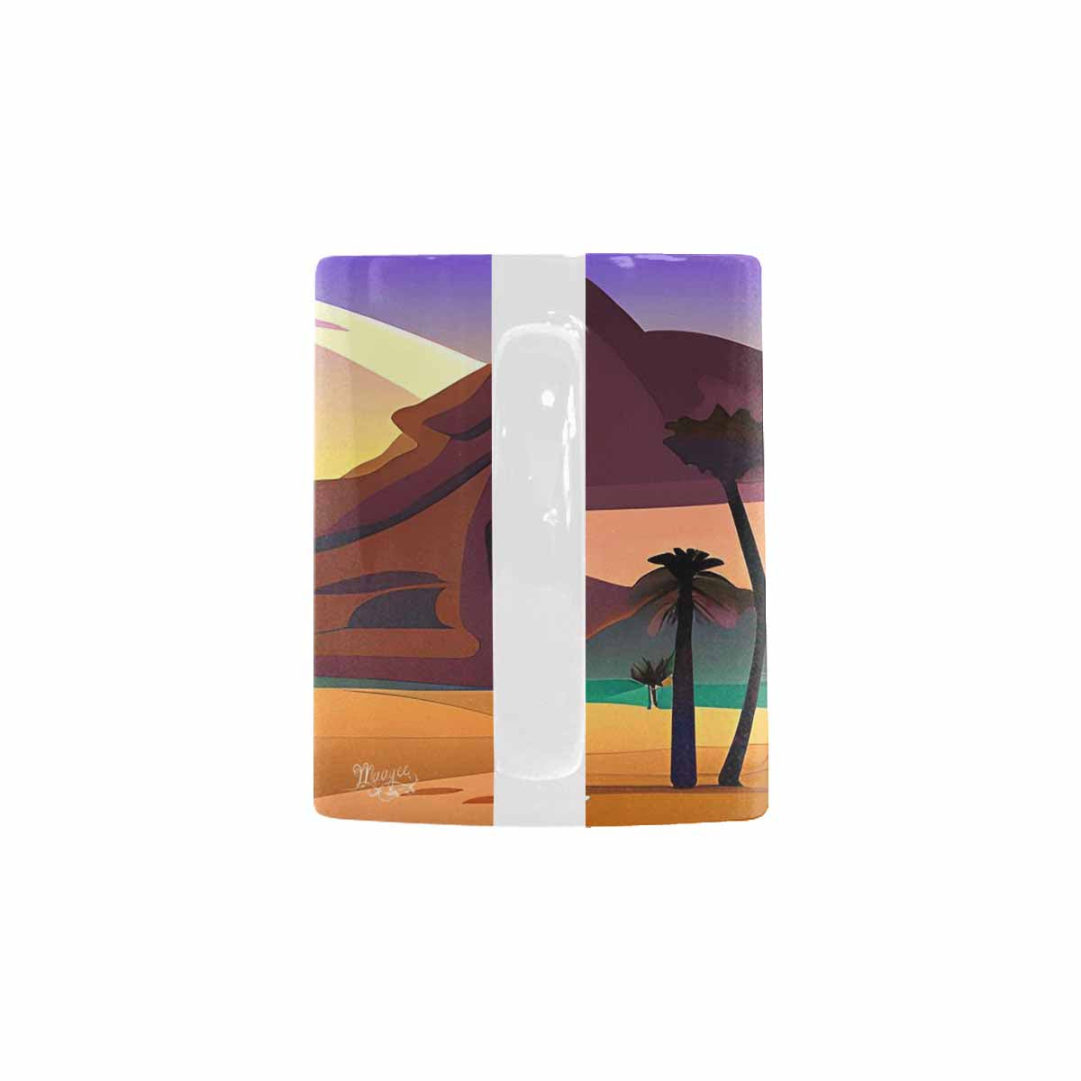 Coffee Mug, tea cup, desert scene, design 68