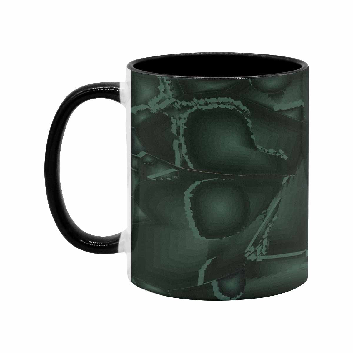 Coffee Mug, tea cup, black core, abstract, design 78