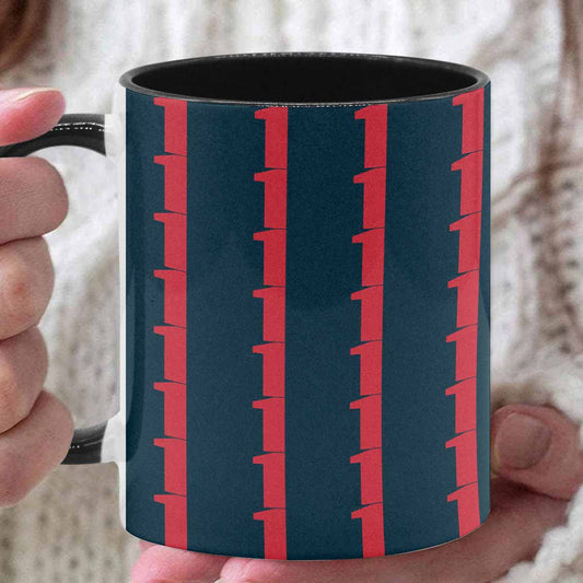 Coffee Mug, tea cup, black core, abstract, design 46
