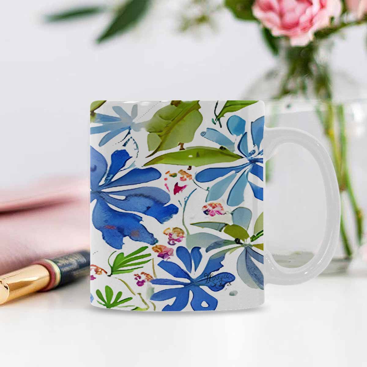 Quality Mug, coffee mug, tea cup, Bright florals, Set 1A, Design 36