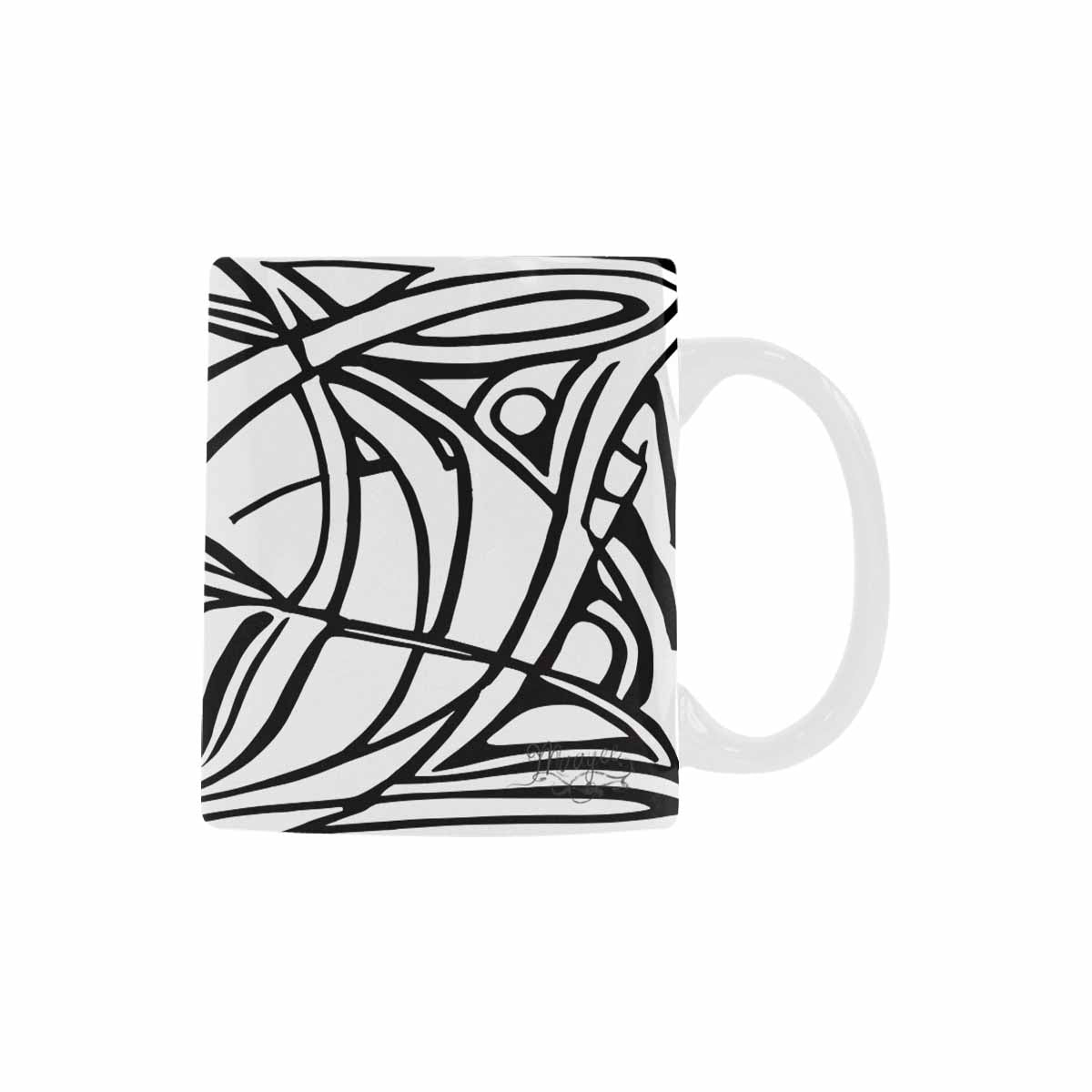 Quality Mug, coffee mug, tea cup, B & W Abstract, Set 1, design 49