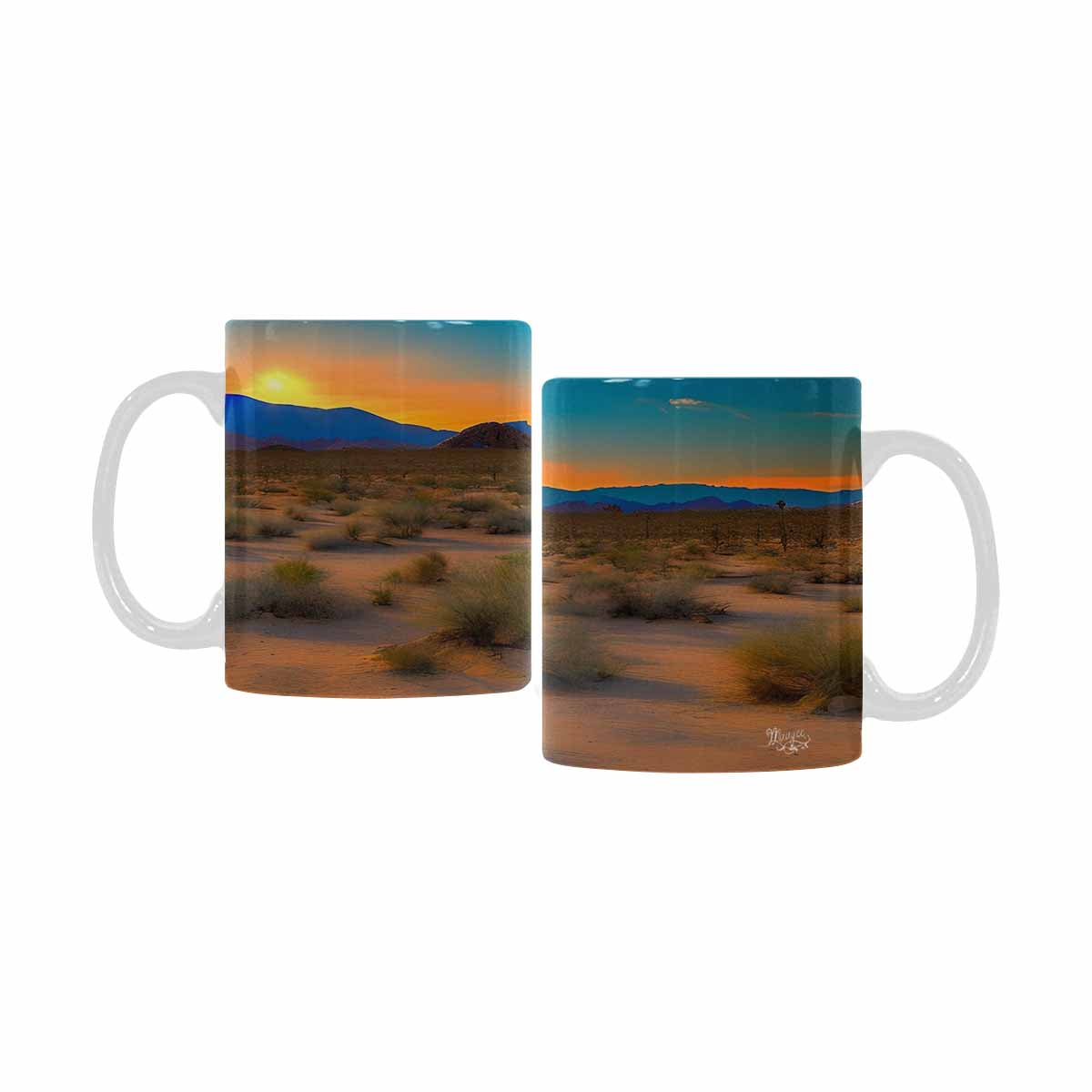 Coffee Mug, tea cup, desert scene, design 7