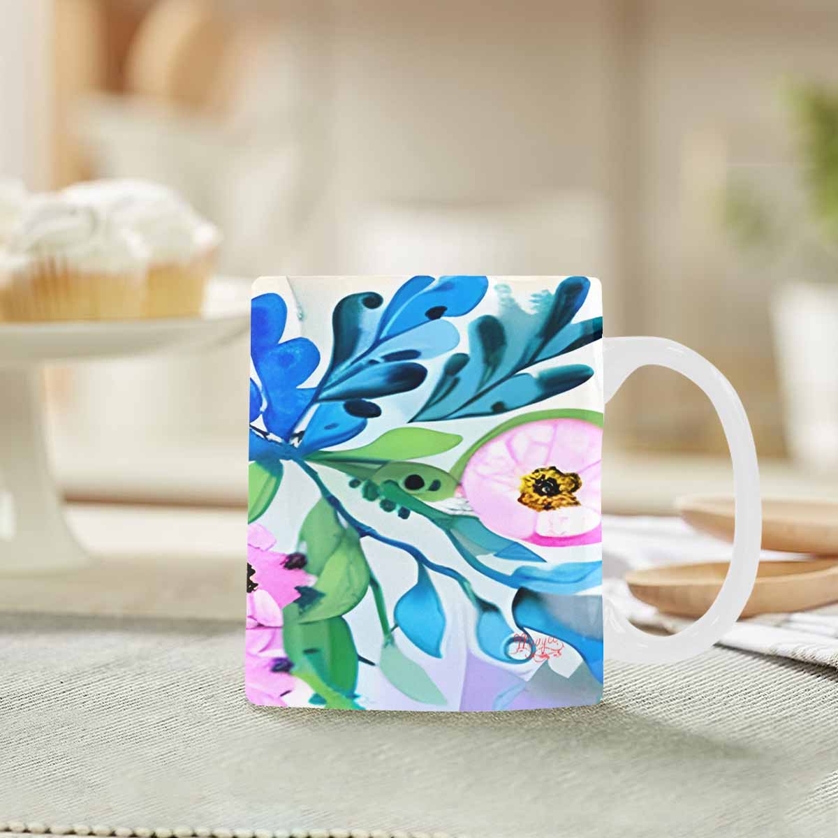 Quality Mug, coffee mug, tea cup, Bright florals, Set 1, Design 5