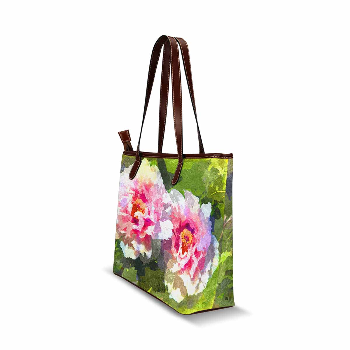 Classic Fabric handbag, watercolor floral, design 164