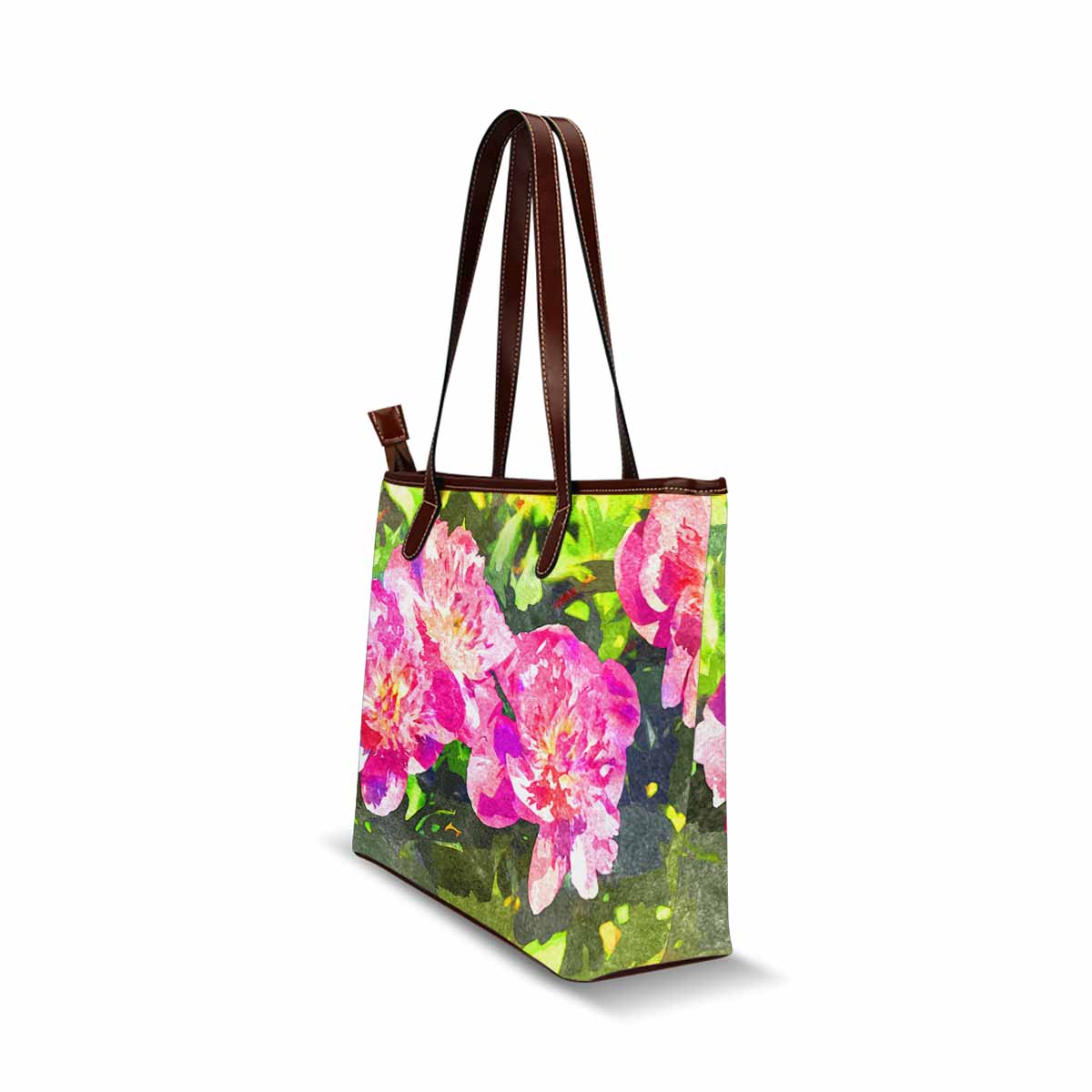 Classic Fabric handbag, watercolor floral, design 167