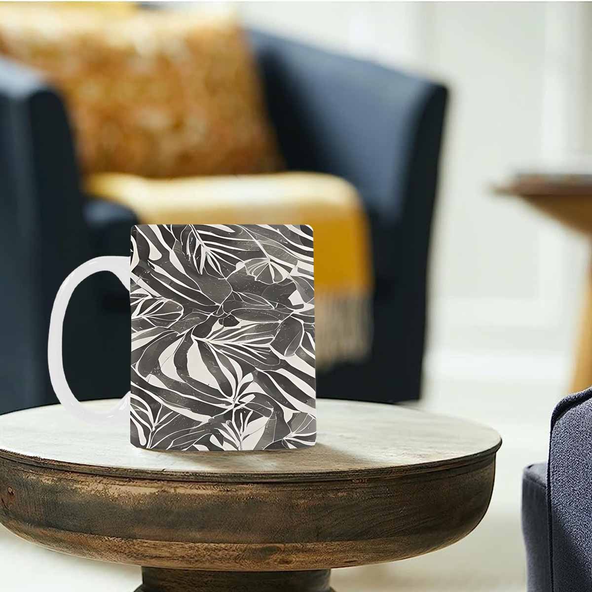 Quality Mug, coffee mug, tea cup, B & W Abstract, Set 1, design 13