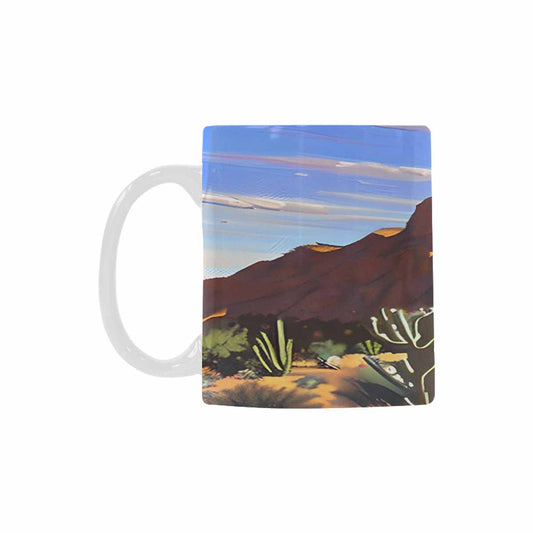 Coffee Mug, tea cup, desert scene, design 18