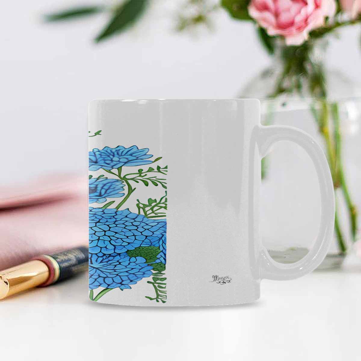 Quality Mug, coffee mug, tea cup, Bright florals, Set 2, design 22
