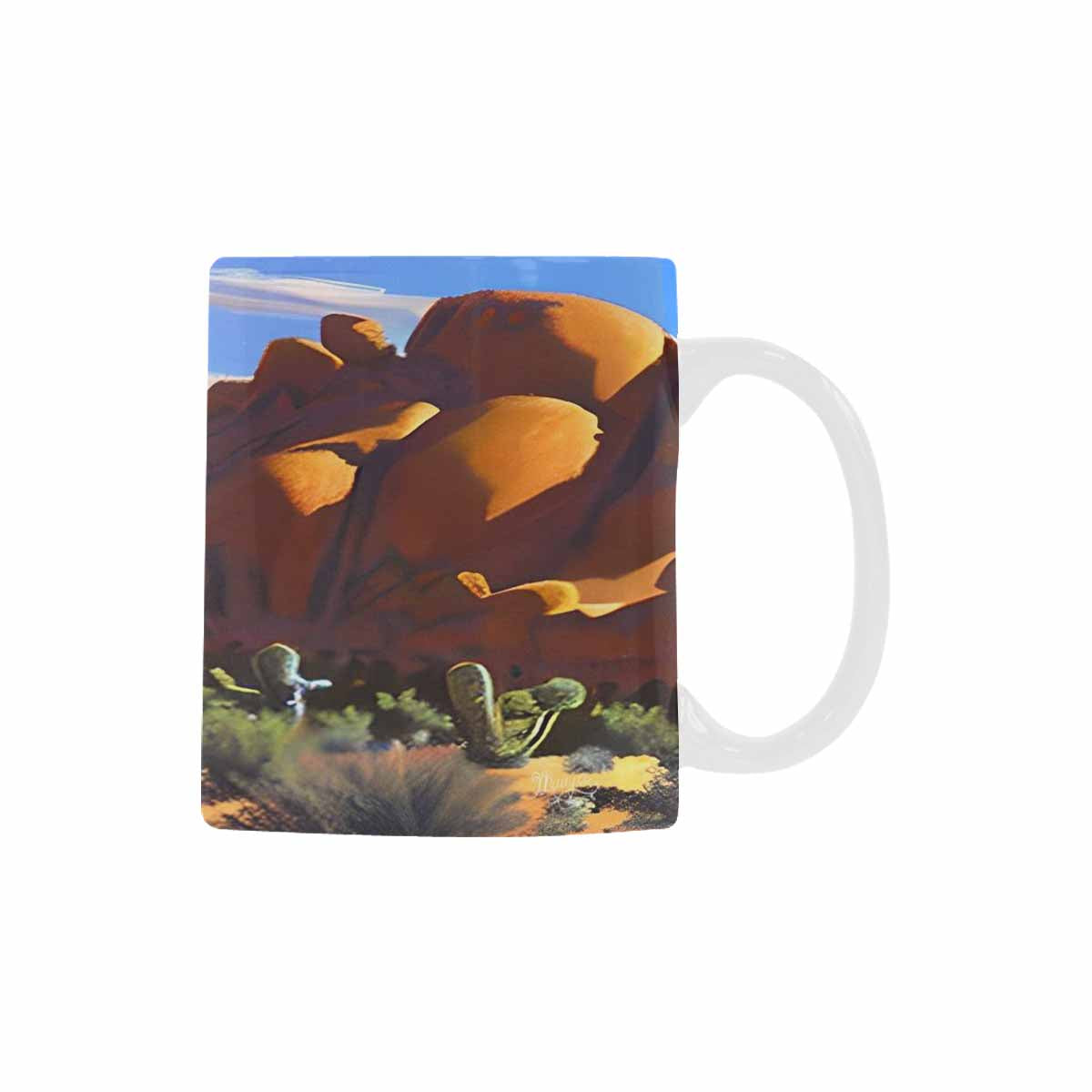 Coffee Mug, tea cup, desert scene, design 18