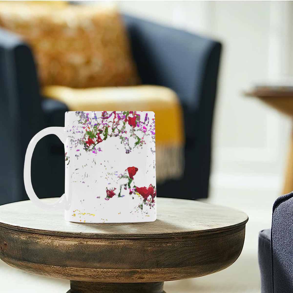 Quality Mug, coffee mug, tea cup, Bright florals, Set 1A, Design 3