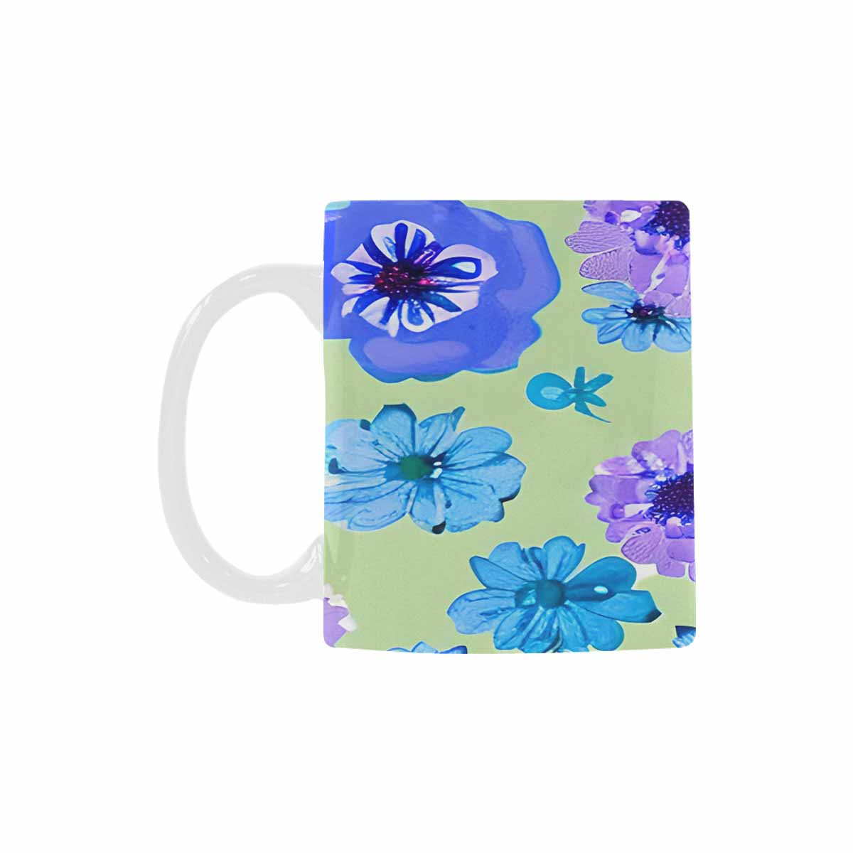 USA made Quality Mug, coffee mug, tea cup, Bright florals, Set 1, Design 144