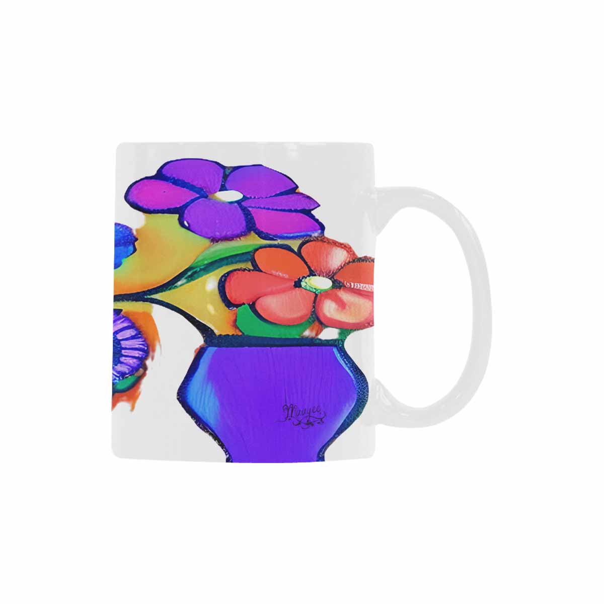 Quality Mug, coffee mug, tea cup, Bright florals, Set 1A, Design 65