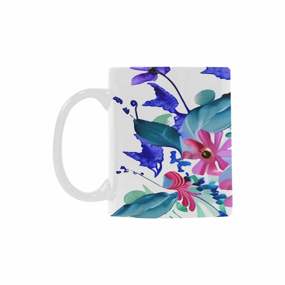 Quality Mug, coffee mug, tea cup, Bright florals, Set 1A, Design 22