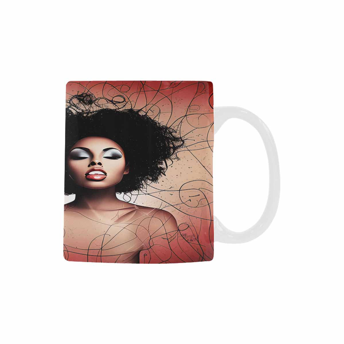 Quality Mug, coffee mug, tea cup, Black Faces, Set 1, design 73