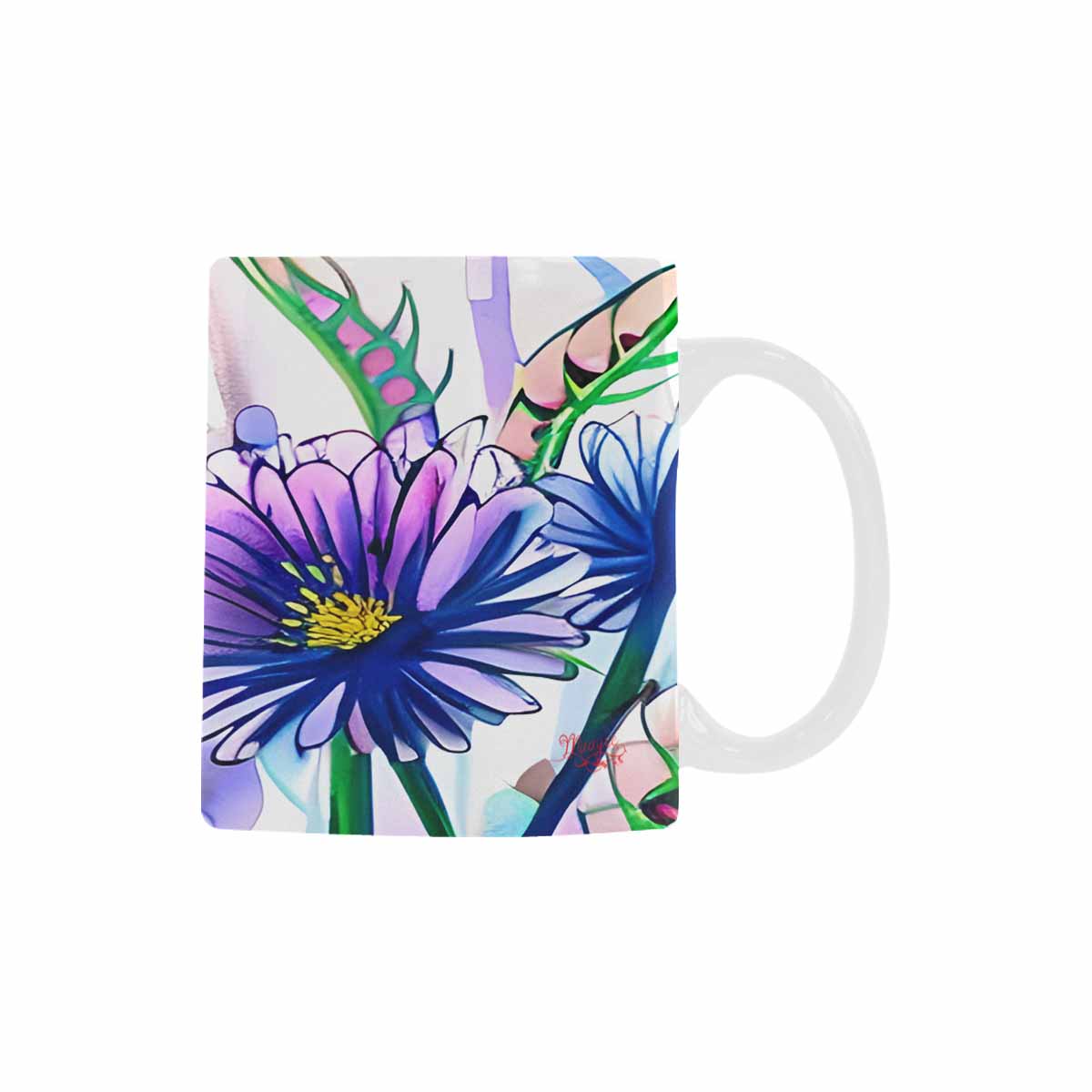 Quality Mug, coffee mug, tea cup, Bright florals, Set 1, Design 42