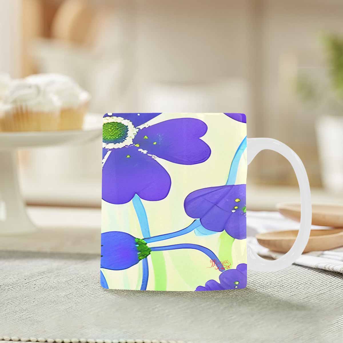 Quality Mug, coffee mug, tea cup, Bright florals, Set 1, Design 56
