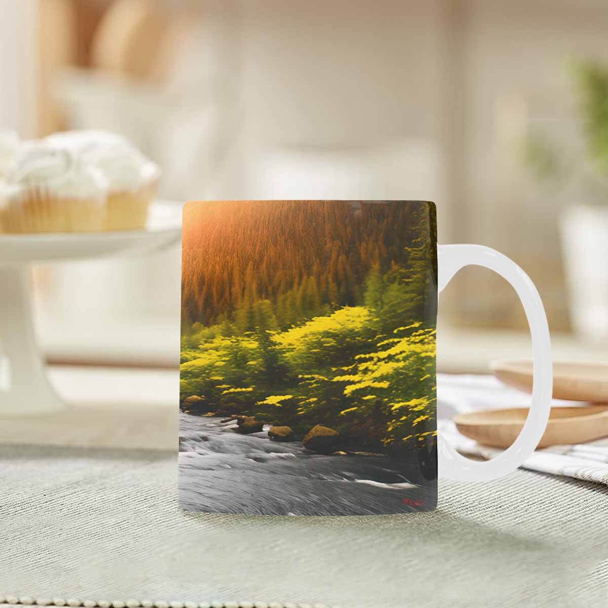 Rivers & Mountains Landscape mugs, set 1 design 15