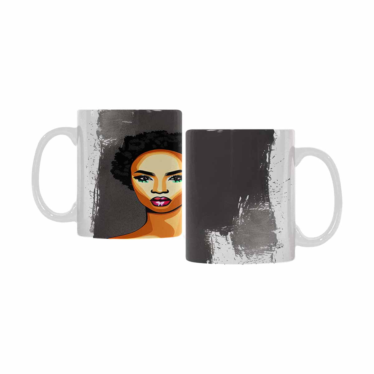 Quality Mug, coffee mug, tea cup, Black Faces, Set 1, design 38