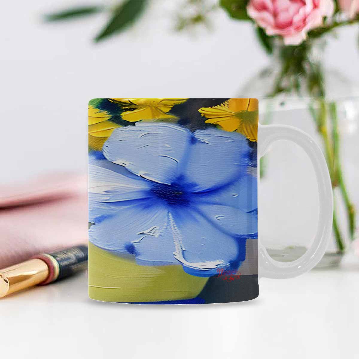 Quality Mug, coffee mug, tea cup, Bright florals, Set 1, Design 164