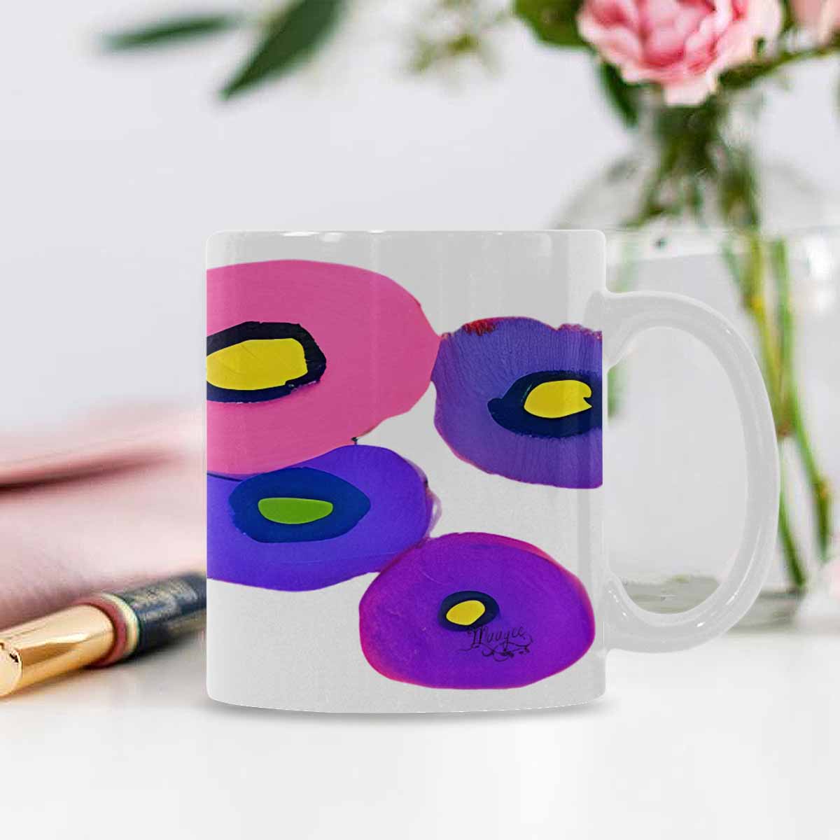 Quality Mug, coffee mug, tea cup, Bright florals, Set 1A, Design 71