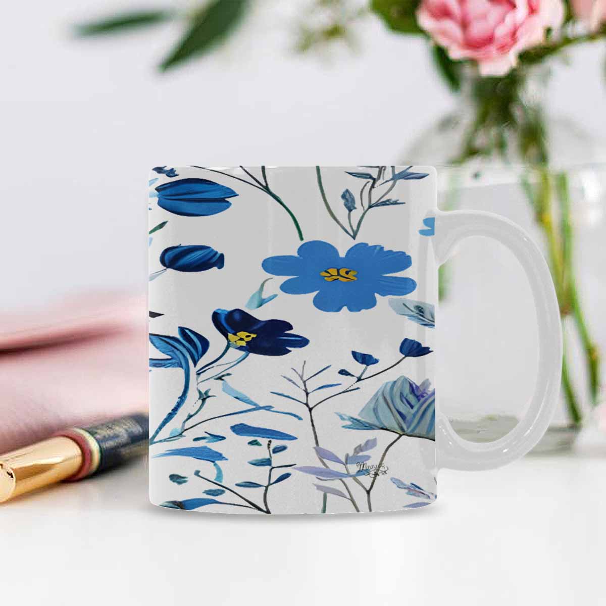 Quality Mug, coffee mug, tea cup, Bright florals, Set 2, design 34
