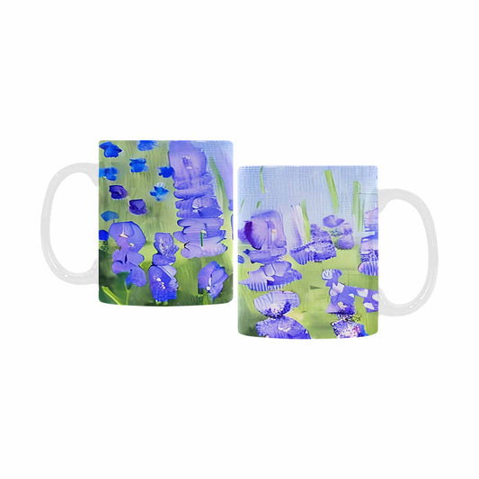 USA made Quality Mug, coffee mug, tea cup, Bright florals, Set 1, Design 105