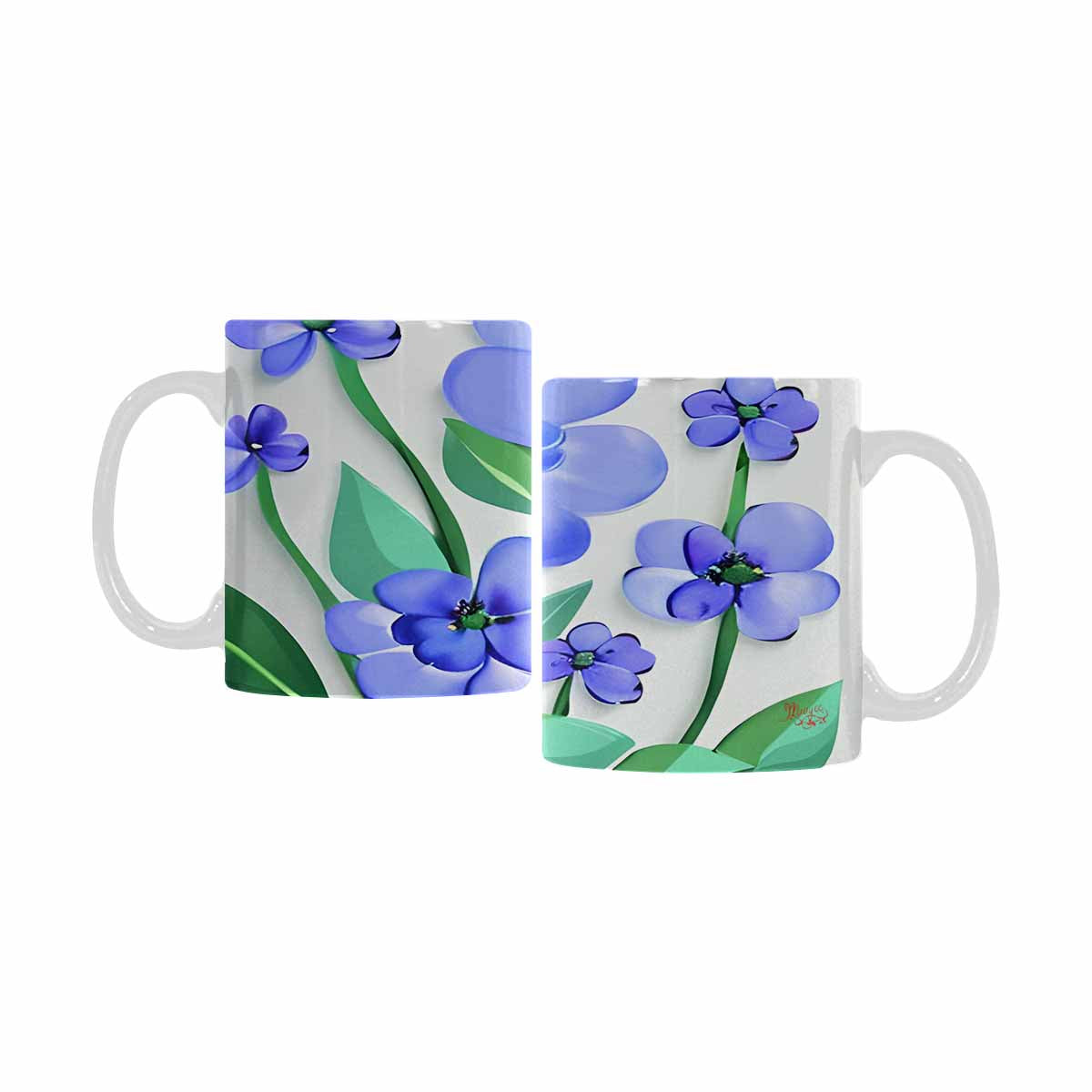 Quality Mug, coffee mug, tea cup, Bright florals, Set 1, Design 55