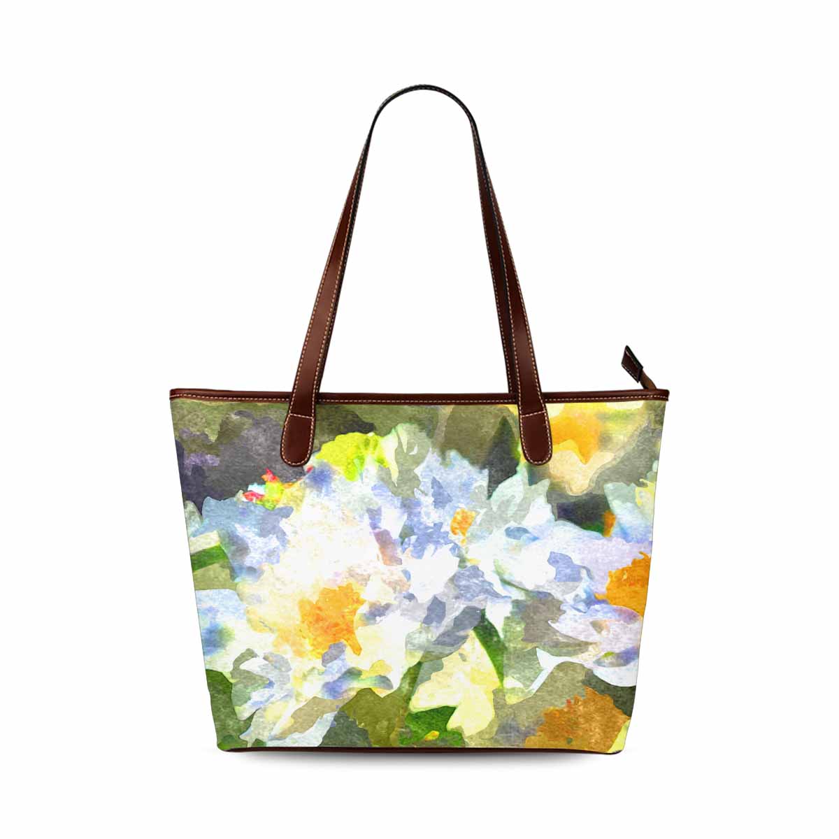 Classic Fabric handbag, watercolor floral, design 174