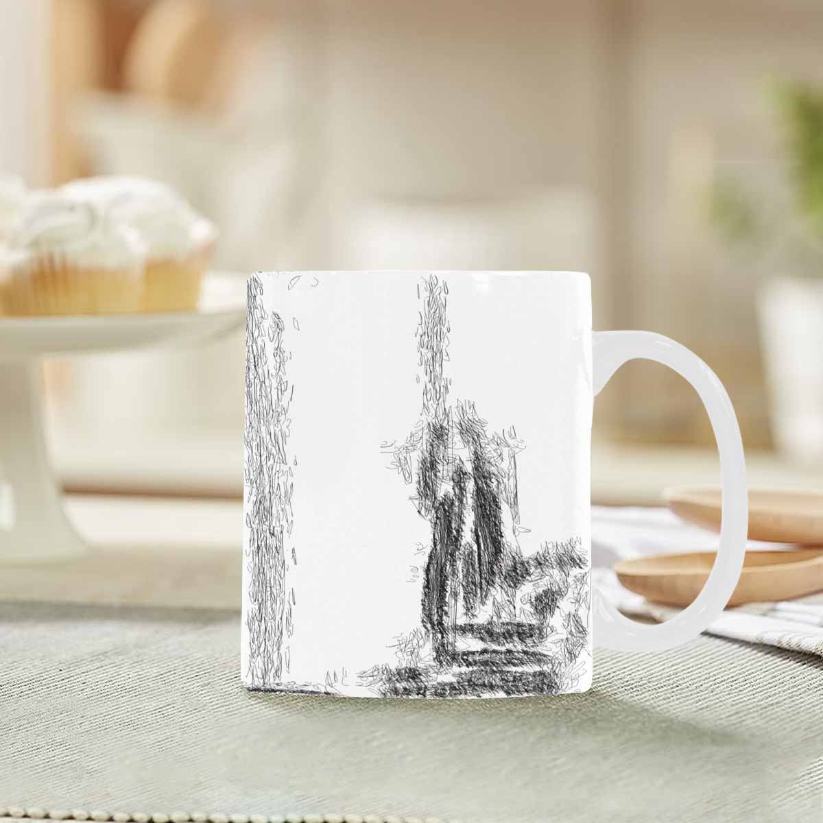 Quality Mug, coffee mug, tea cup, B & W Abstract, Set 1, design 144