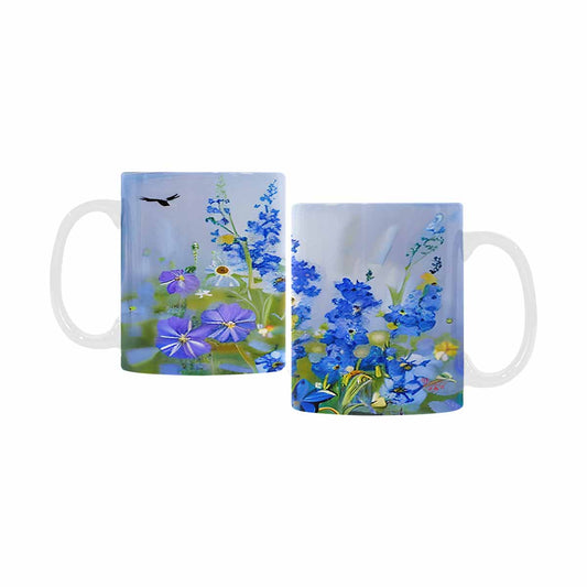 USA made Quality Mug, coffee mug, tea cup, Bright florals, Set 1, Design 93