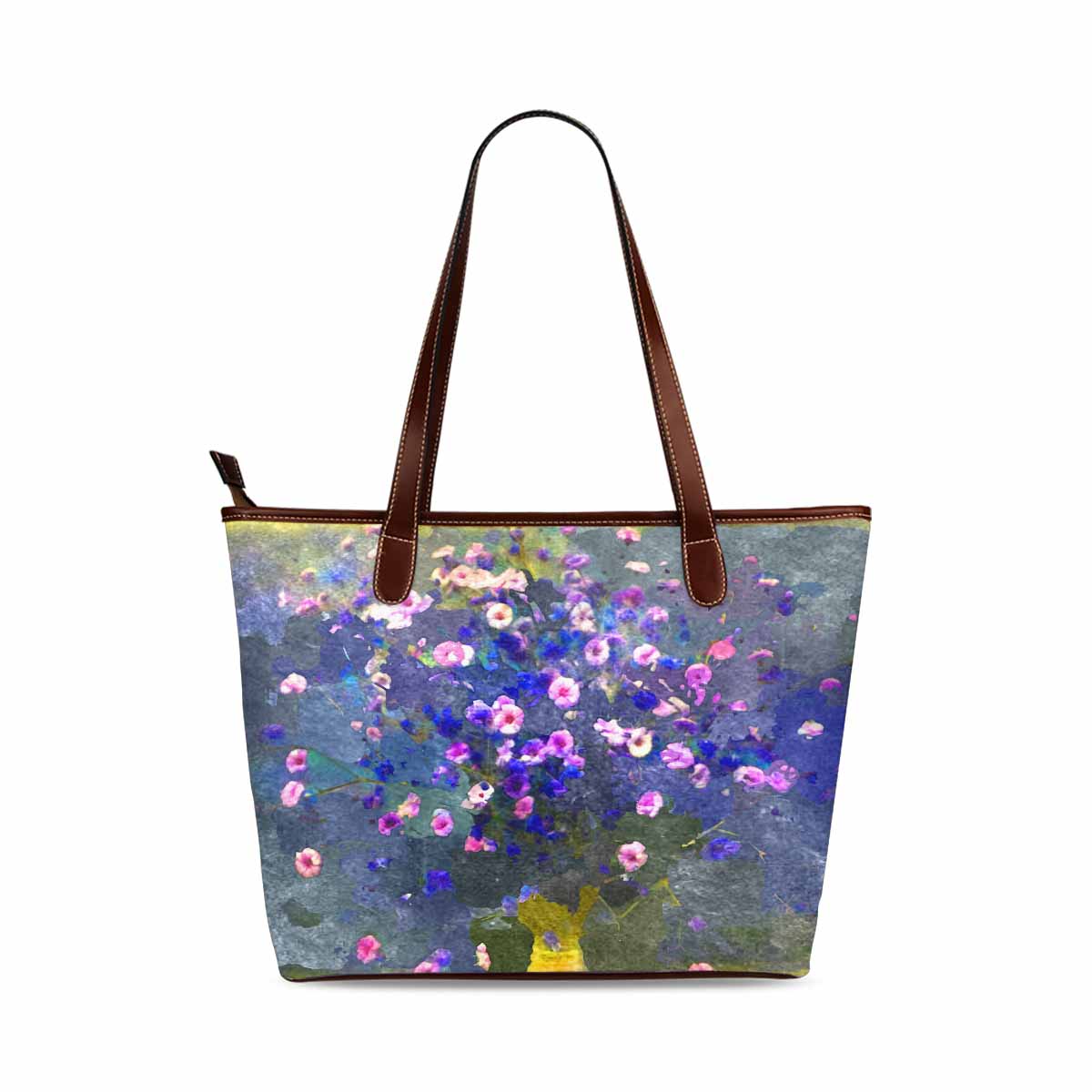 Classic Fabric handbag, watercolor floral, design 119