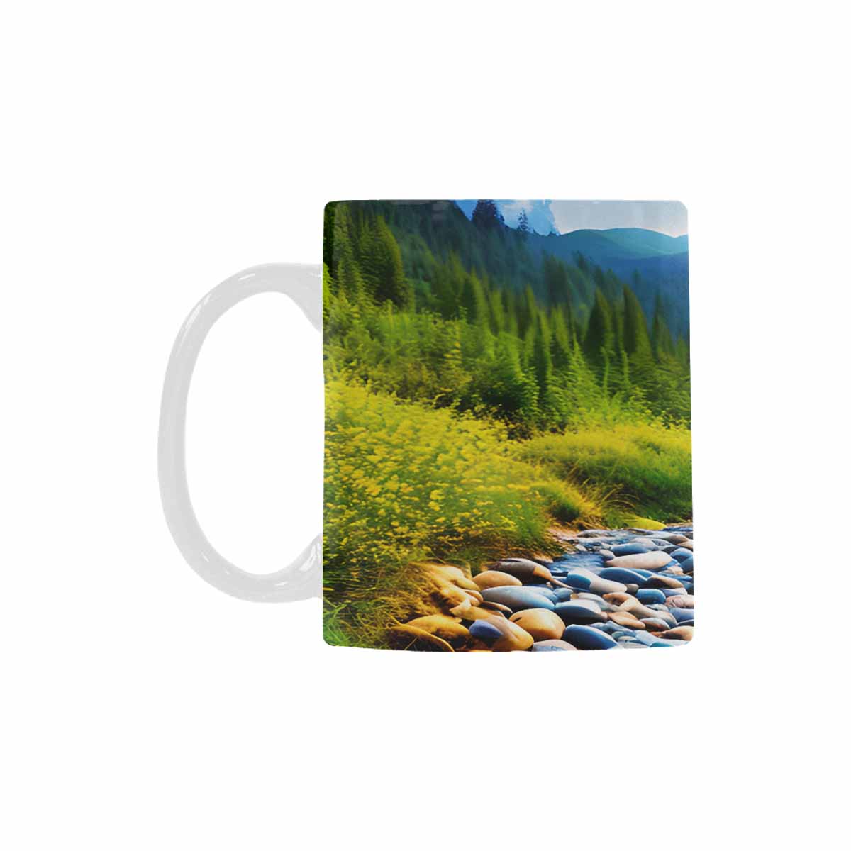 Rivers & Mountains Landscape mugs, set 1 design 13