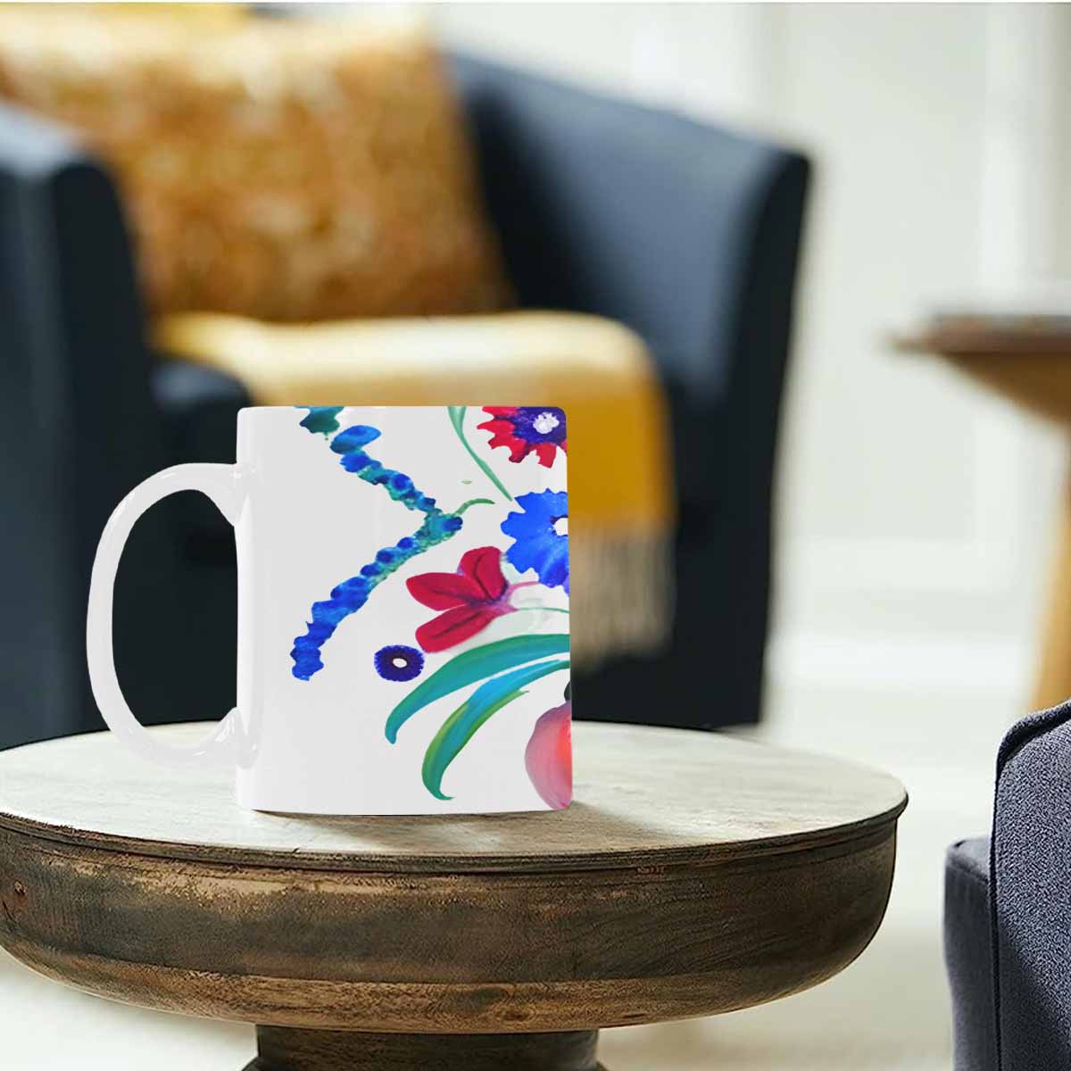 Quality Mug, coffee mug, tea cup, Bright florals, Set 1A, Design 116