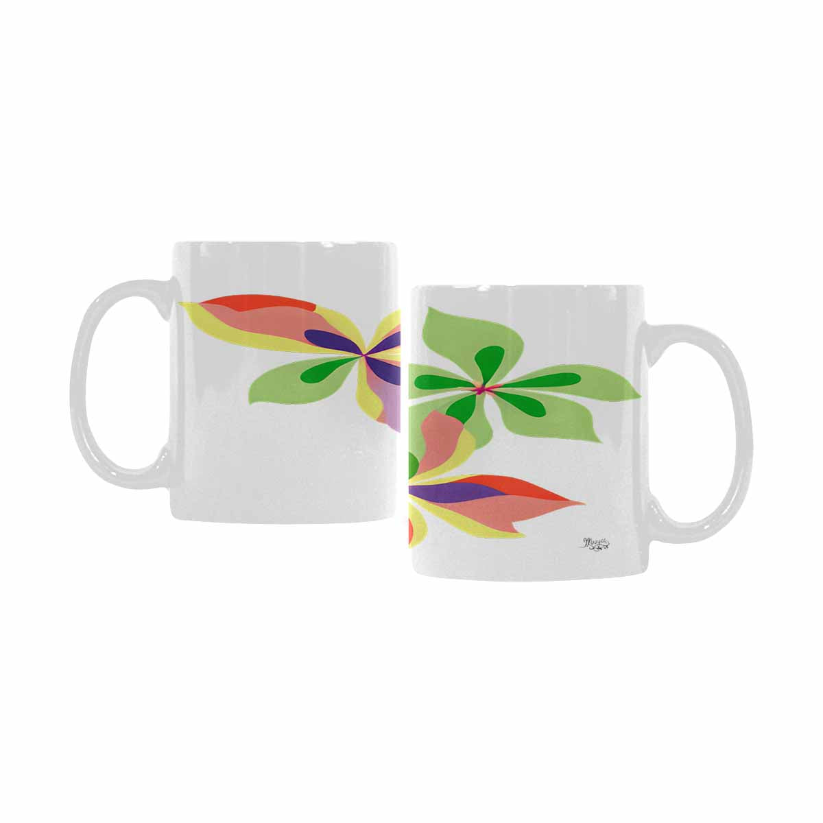 Quality Mug, coffee mug, tea cup, Bright florals, Set 2, design 96