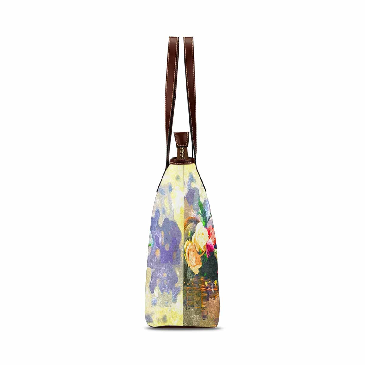 Classic Fabric handbag, watercolor floral, design 7