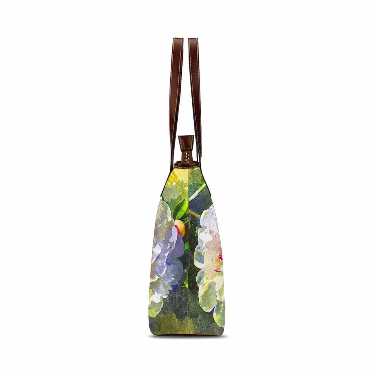 Classic Fabric handbag, watercolor floral, design 102