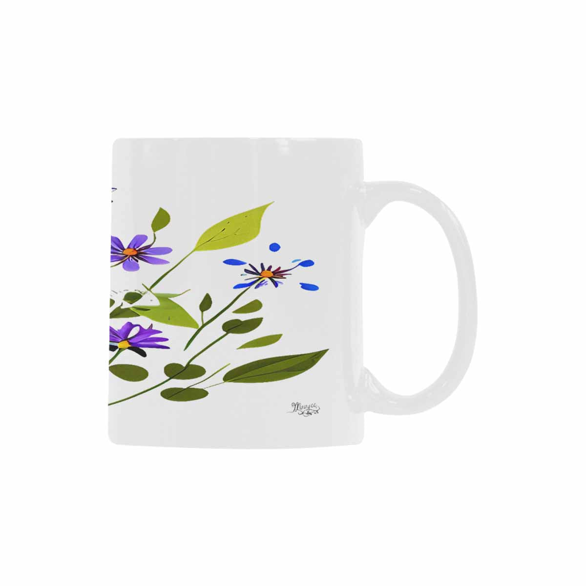 Quality Mug, coffee mug, tea cup, Bright florals, Set 2, design 70