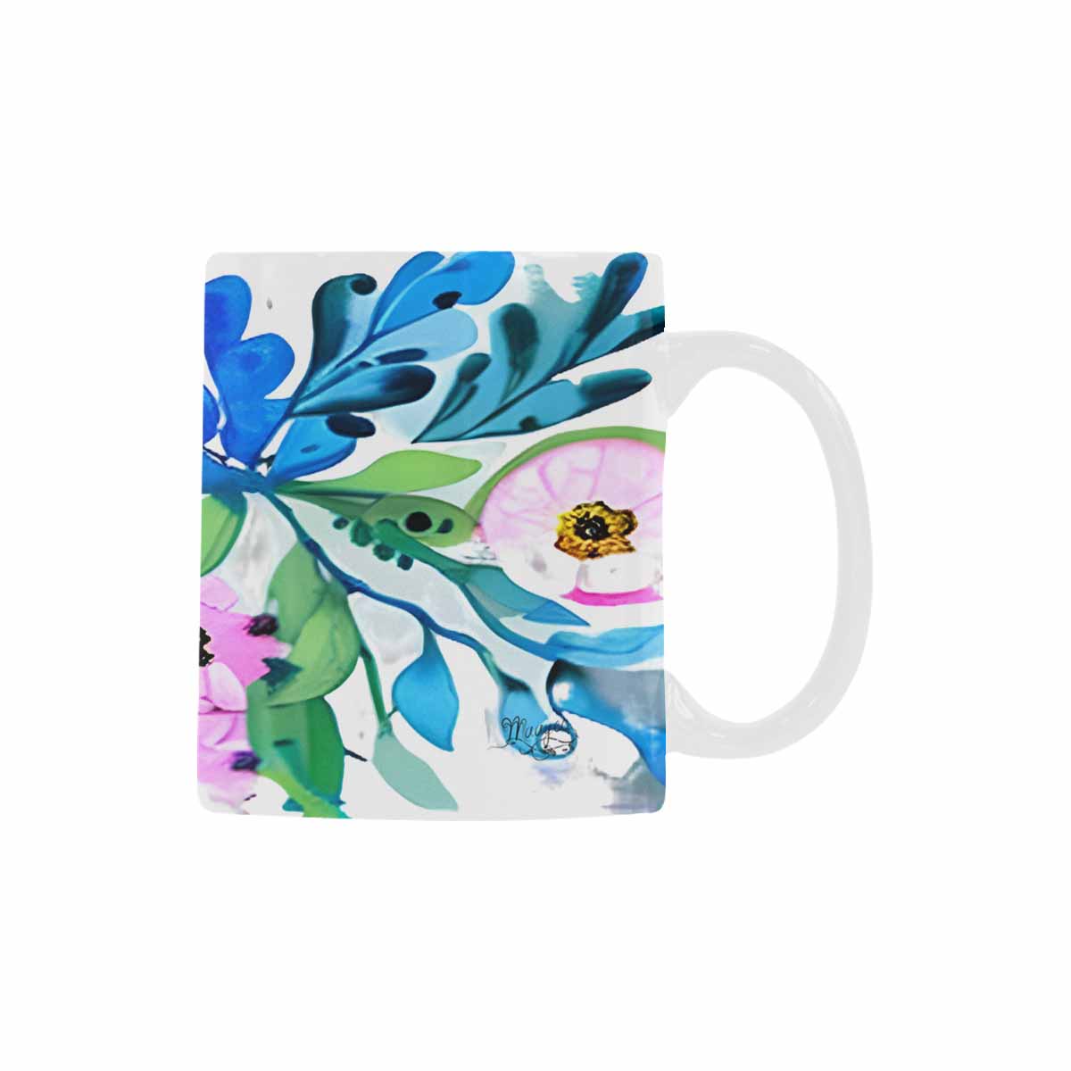 Quality Mug, coffee mug, tea cup, Bright florals, Set 1A, Design 5