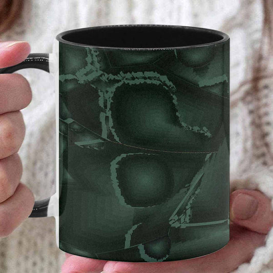 Coffee Mug, tea cup, black core, abstract, design 78