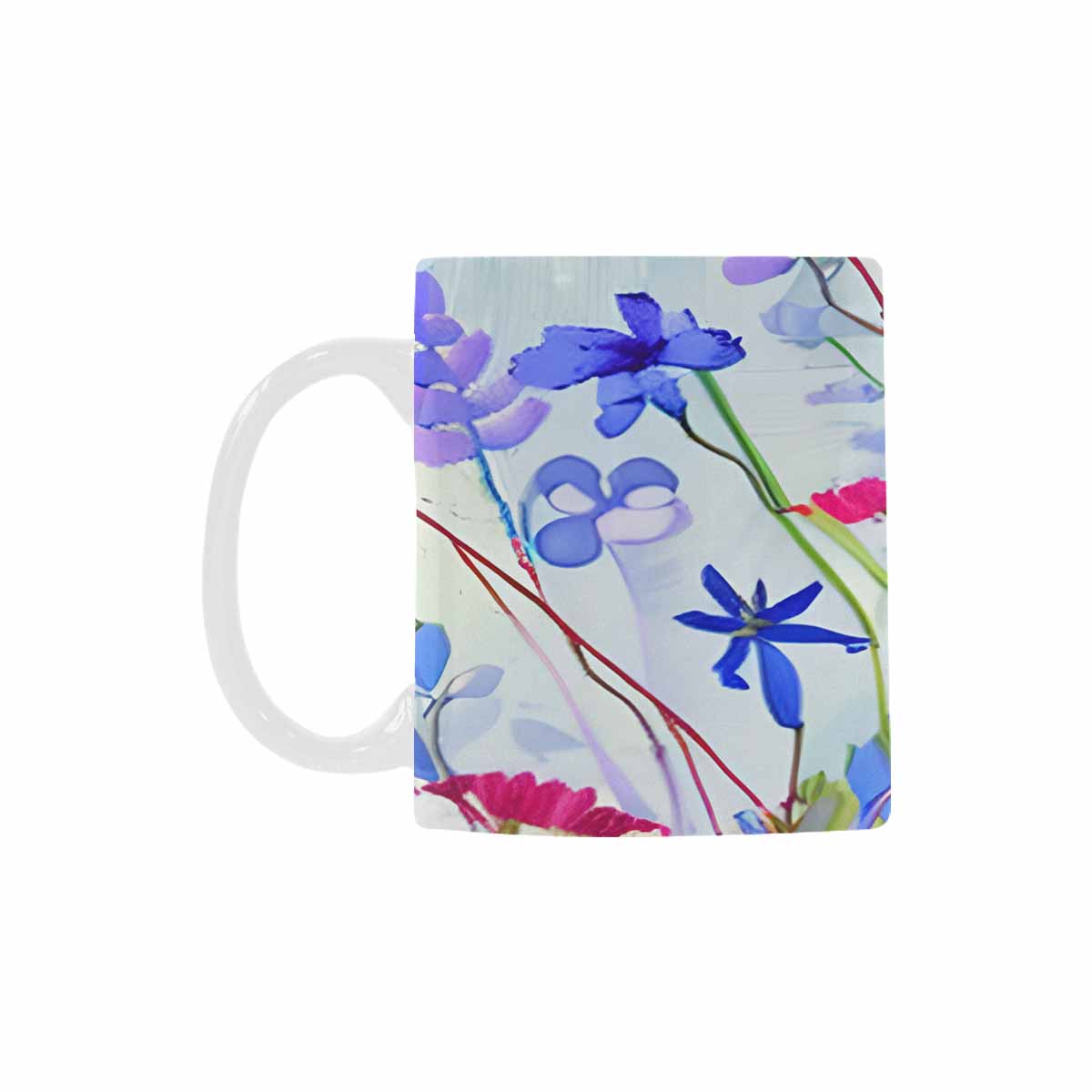 USA made Quality Mug, coffee mug, tea cup, Bright florals, Set 1, Design 17