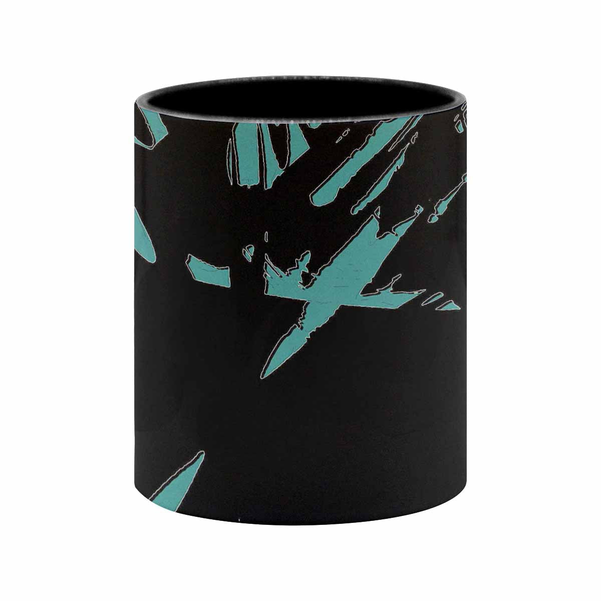 Coffee Mug, tea cup, black core, abstract, design 75