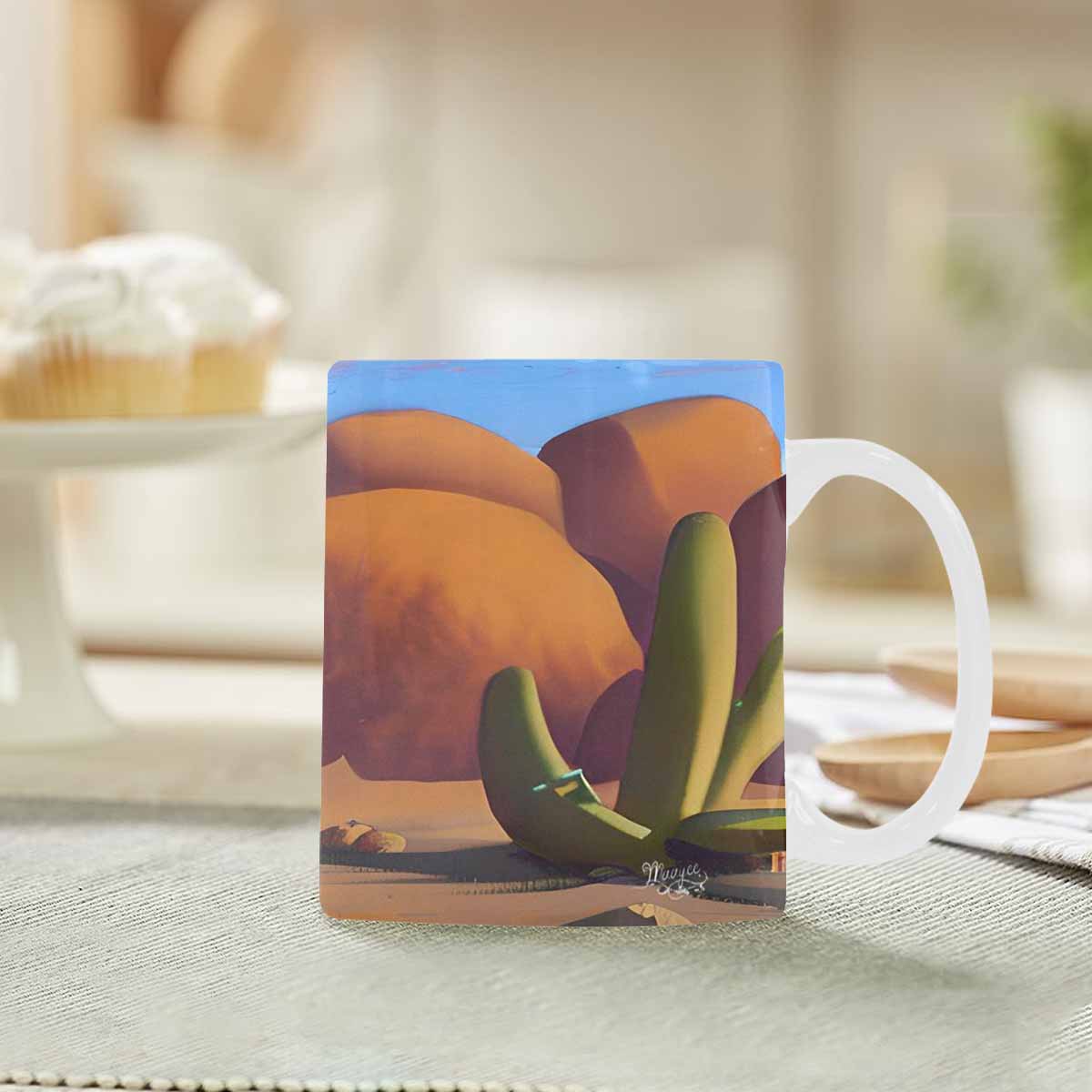 Coffee Mug, tea cup, desert scene, design 26