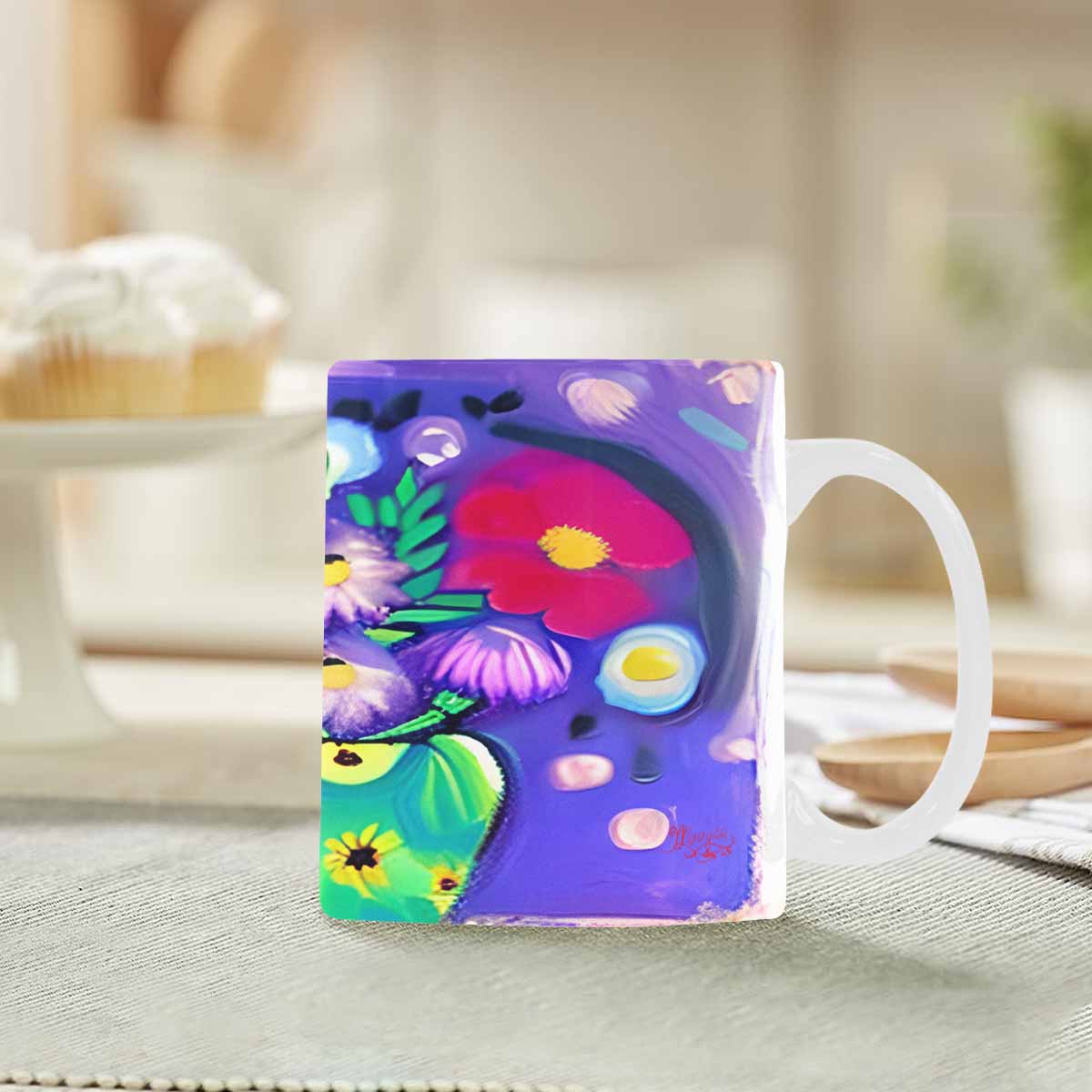 Quality Mug, coffee mug, tea cup, Bright florals, Set 1, Design 68