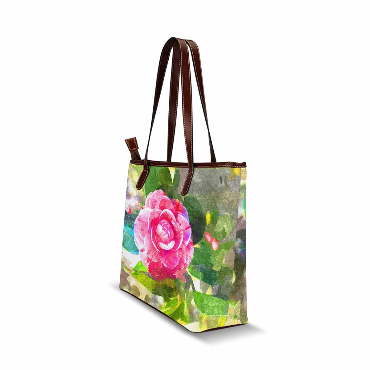 Classic Fabric handbag, watercolor floral, design 25