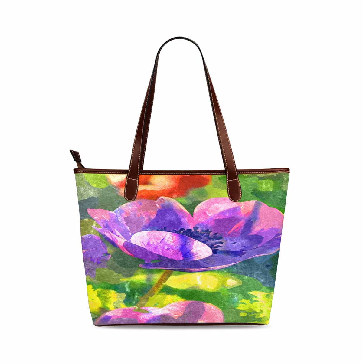 Classic Fabric handbag, watercolor floral, design 89