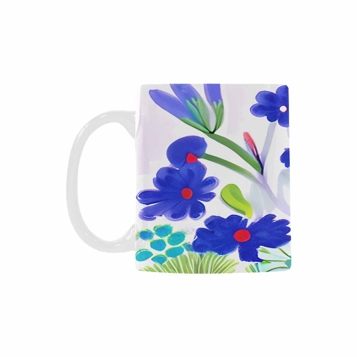 USA made Quality Mug, coffee mug, tea cup, Bright florals, Set 1, Design 113