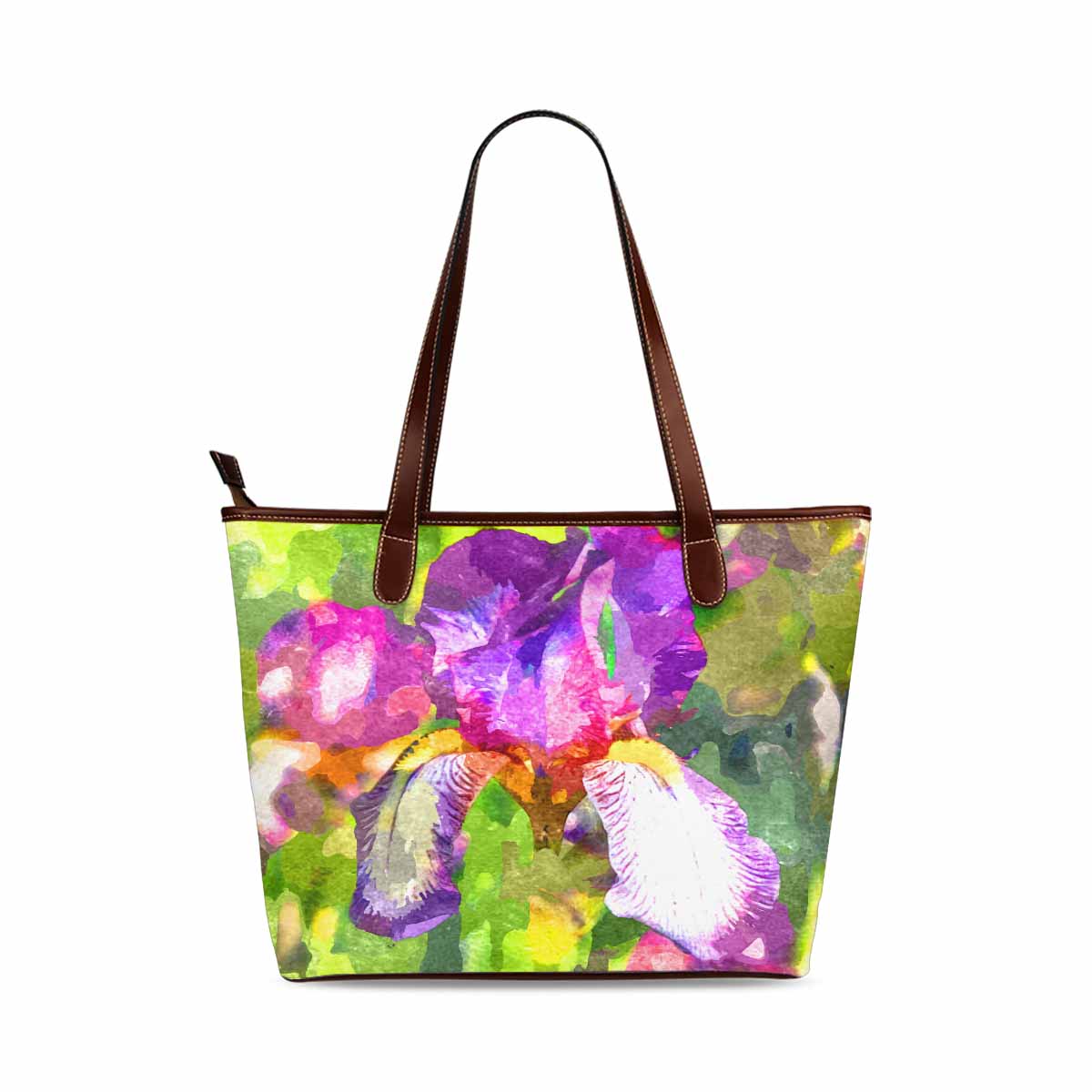 Classic Fabric handbag, watercolor floral, design 134